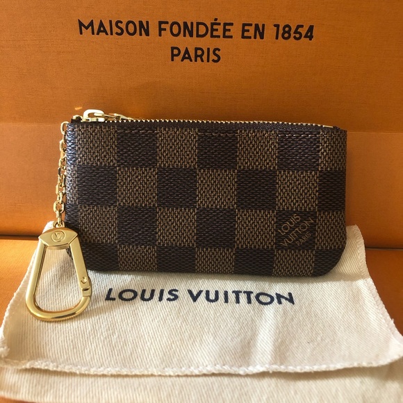 Louis Vuitton Accessories - NEW Louis Vuitton Damier Ebene Key Pouch / Cles